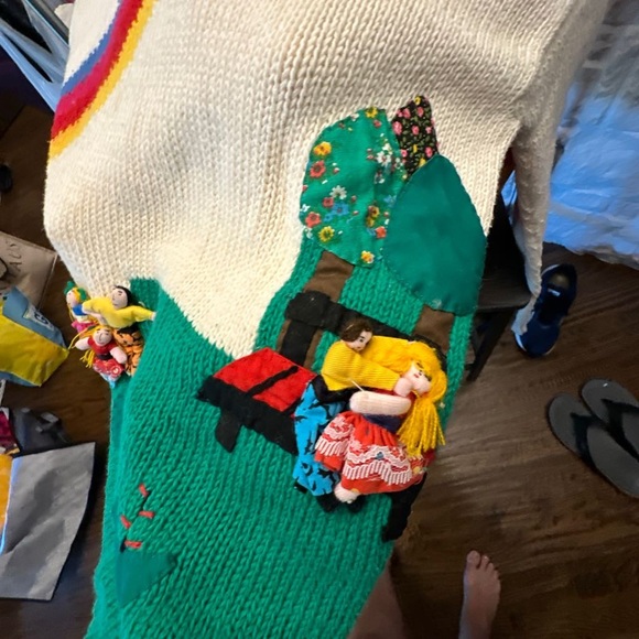 Raquel's Collection Handmade Striped Rainbow Sweater Unique Vintage 90s - Picture 6 of 9